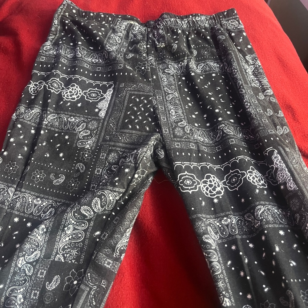 SHEIN paisley print high waisted flared pants size large